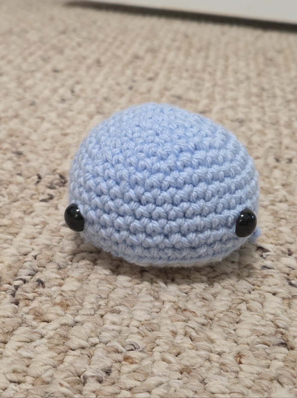 Hand Crafted Light Blue Crochet Whale Plush